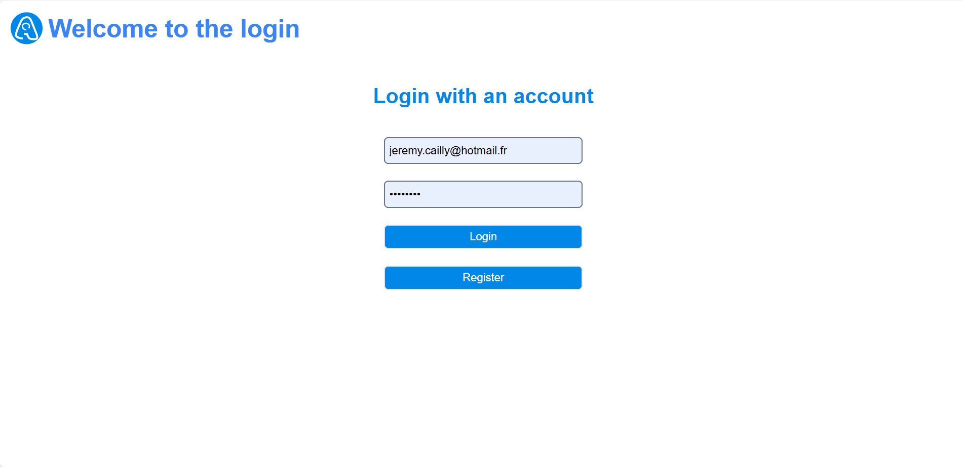 Social Network Login Page